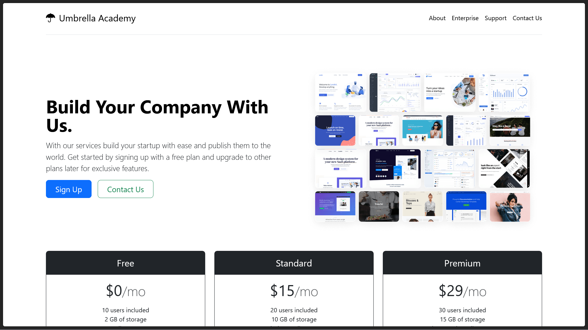 Pricing Table